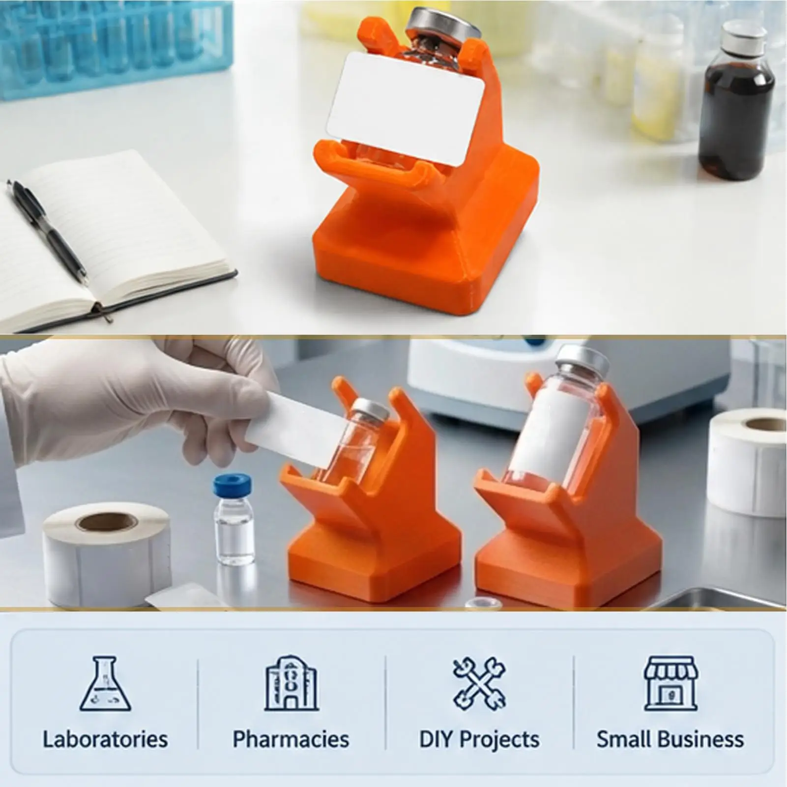 2pcs Vial Label Applicator Bottle Labeling Alignment Supplies Bottle Labeling Application Tool for Women Men Technicians
