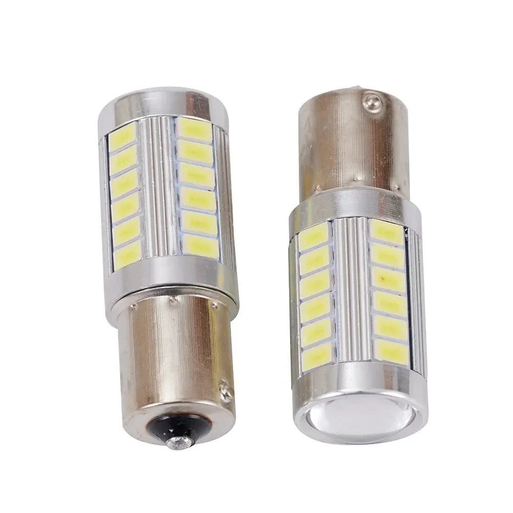 2Pcs BA15S P21W 1156 Fog Lights LED Reversing Light Multipurpose Safety Night Light Super Bright 12V 6500K Car DRL Light Bulb