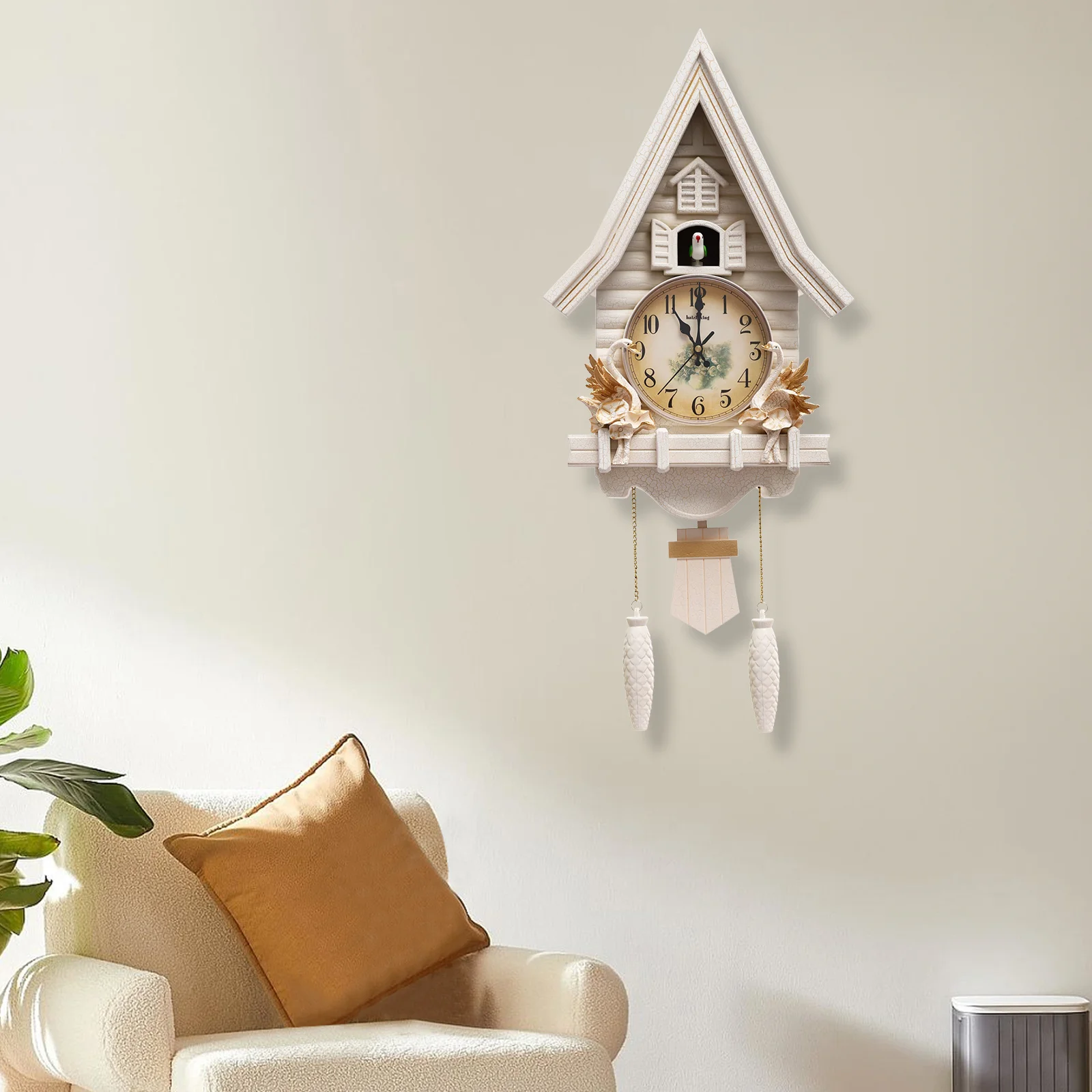 

[Wall Clock Modern Creative Wall Clock Wall Clock for Living Room] 1 Metal Creative Wall Clock Durable Exquisite Workmanship