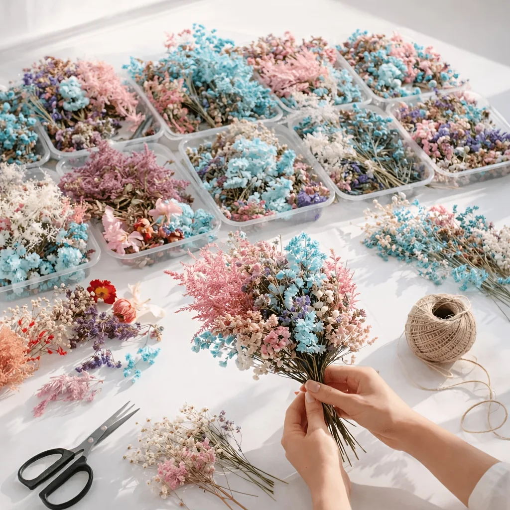10 Box Mixed Dried Flower Bouquet Set - Pre-Made Artificial Dried Flowers & Leaves Suitable for DIY Resin Jewelry, Crafts, Wedding Decor, Holiday Arrangements, Wood-Based Botanical for Resin Art, Gifts, Greeting Cards & Decorations