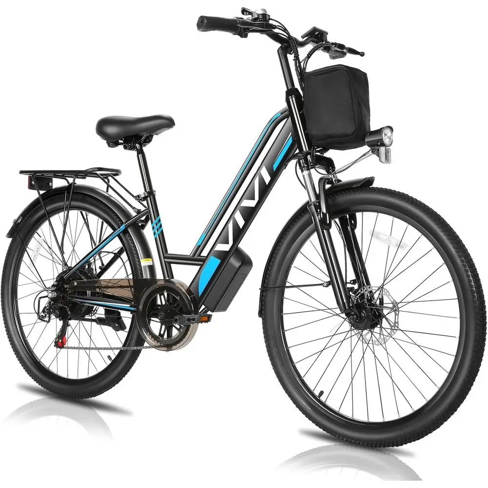 

26 Step-Through Electric Bike with 48V 374.4Wh Removable Battery, 750W Motor, 20MPH, 50 Miles Range, 7-Speed, Cruise Control, UL