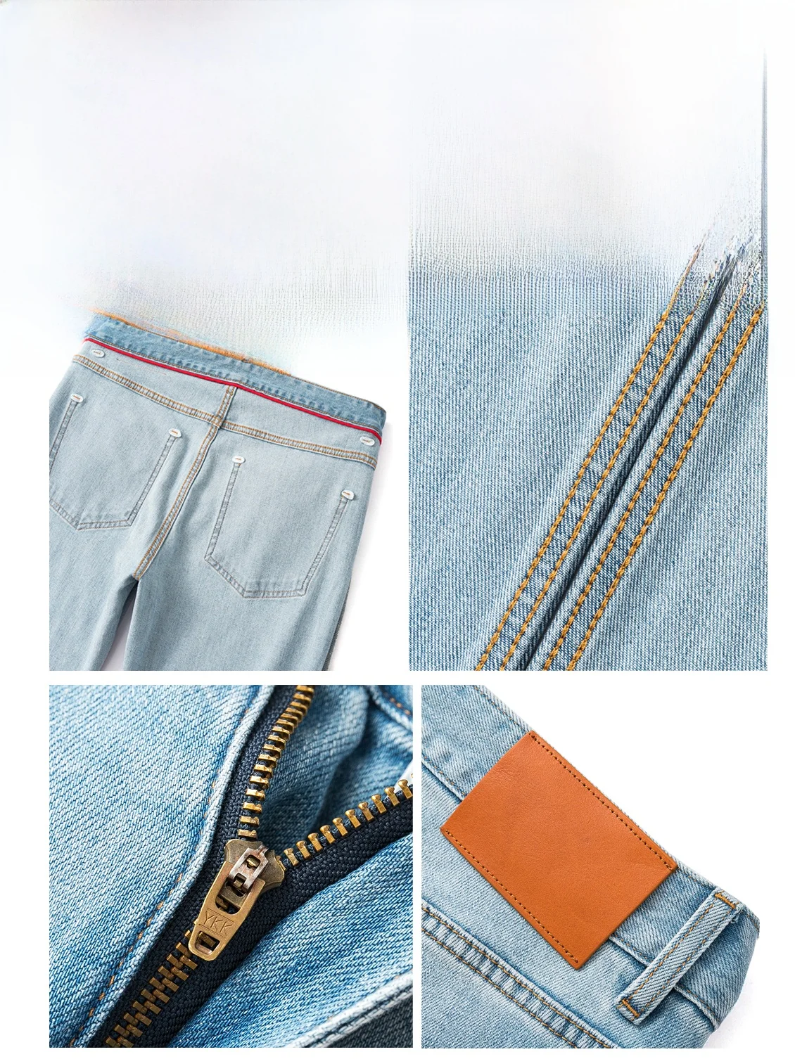 جينز رجالي فضفاض من الكتان مريح لصيف 2024 بأسلوب حضري عصري عالي المرونة يمتص الرطوبة