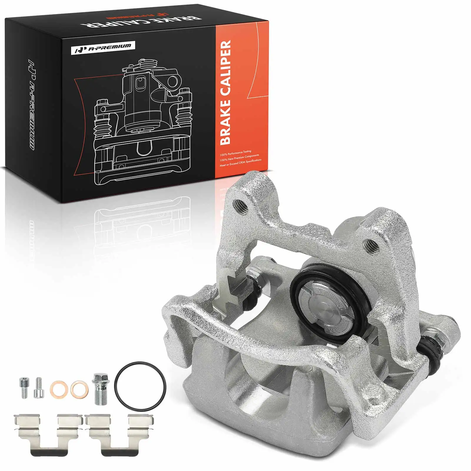 A-Premium Rear Driver Brake Caliper with Bracket for Volkswagen Passat 2005-2010