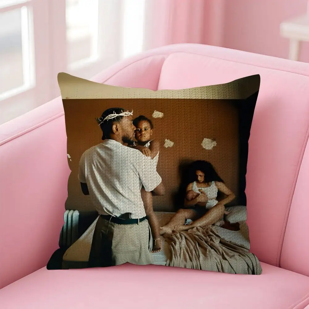 Rapper Singer K-Kendrick Lamar Cushion Cover Decorative Linen Throw Pillow Case Soft For Bed Sofa Car Home Decor