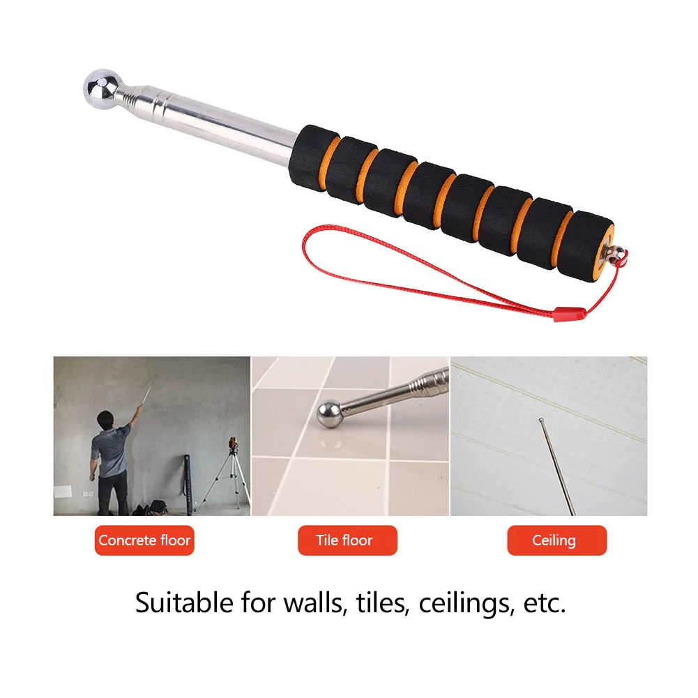 Telescopic Self Defense Hammer 1PC 130CM Empty Drum Hammer Inspection Hand Tools Multifunction Floor Test Rod Inspection