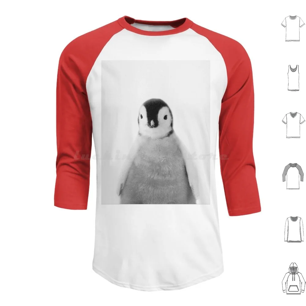 Penguin Chick Black & White Art Print By Art Hoodies Long Sleeve Penguin Chick Black White Kids Nursery Baby Animals