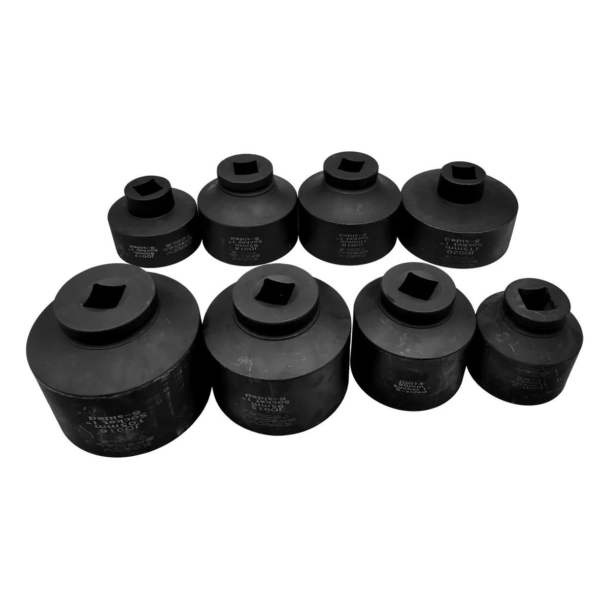 Juego de Llaves de Tubo JD023 para Camiones, 70, 80, 95, 105 mm (6 Caras) y 80, 95, 100, 115 mm (8 Caras) para Camiones Man, Daf, Iveco y Renault