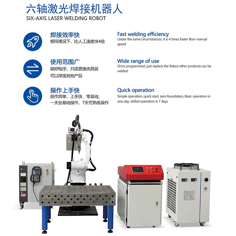 Laser welding robot source factory cutting, marking, handling, palletizing, loading and unloading, industrial robotic arm