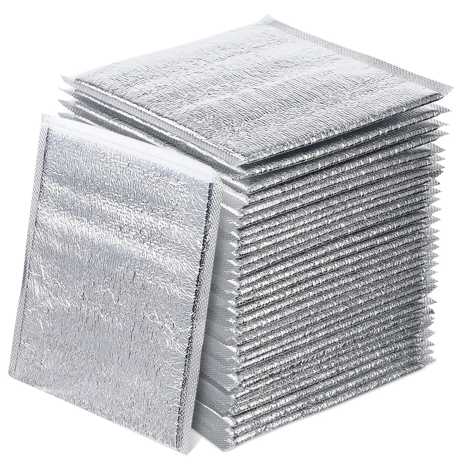 

50 шт. многоразовых термосумок из толстой алюминиевой фольги для доставки еды, пикников и сохранения свежести закусок на длительное время