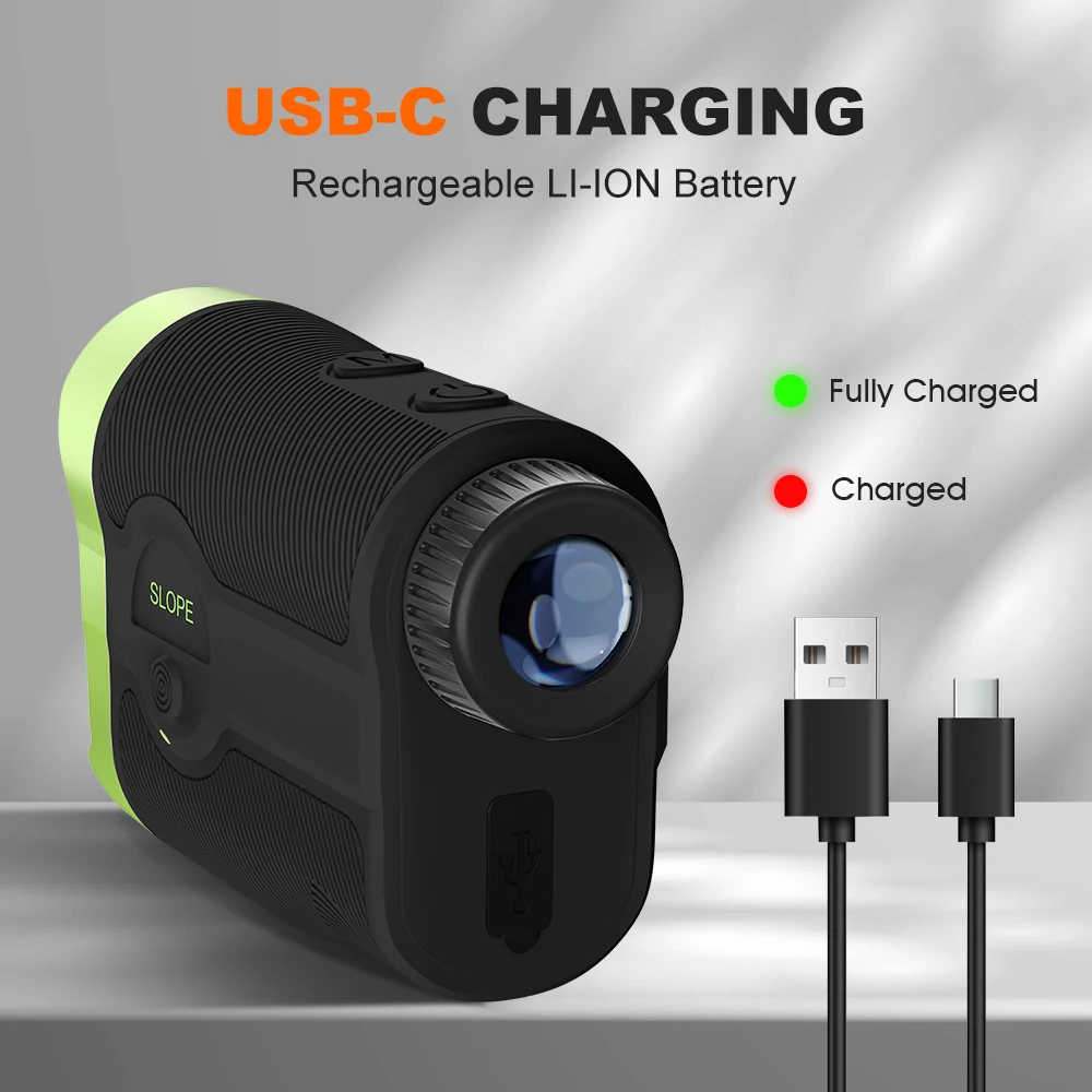 جهاز تحديد المدى بالليزر من Nohawk Golf مع مقياس مسافات منحدر قفل العلم، تلسكوب أحادي العين، مغناطيس شحن من النوع C #4