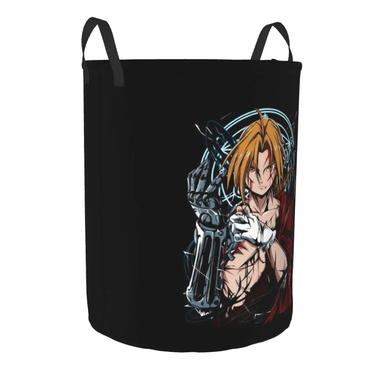 F-Fullmetal Alchemist Japane Manga Laundry Basket Collapsible Anime Clothing Hamper Toys Organizer Storage Bins