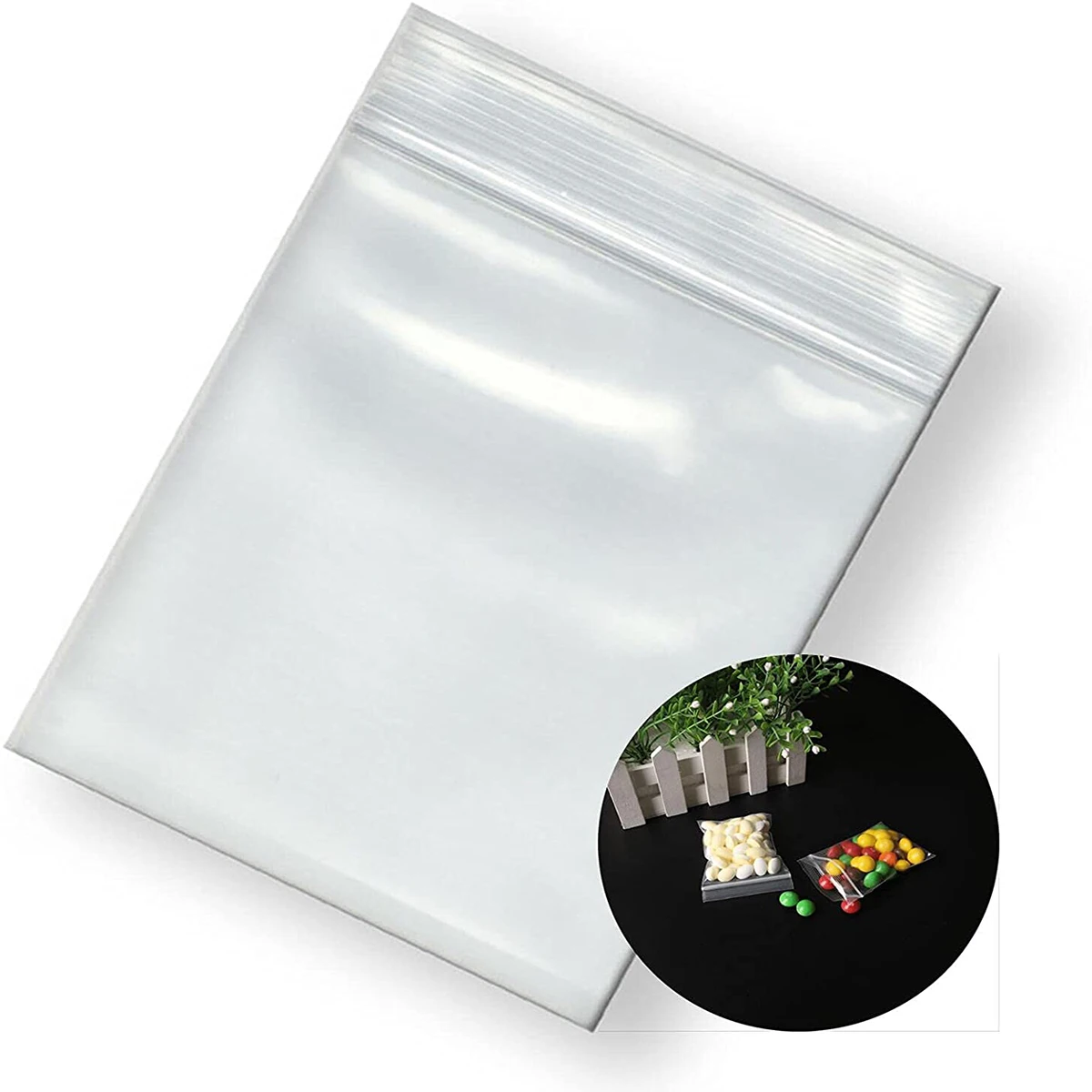 Thick Small Clear Zip Lock Plastic Bags Reclosable Transparent Bag Food Packaging Ziplock Storage Bags Jewelry Packing Poly Bag