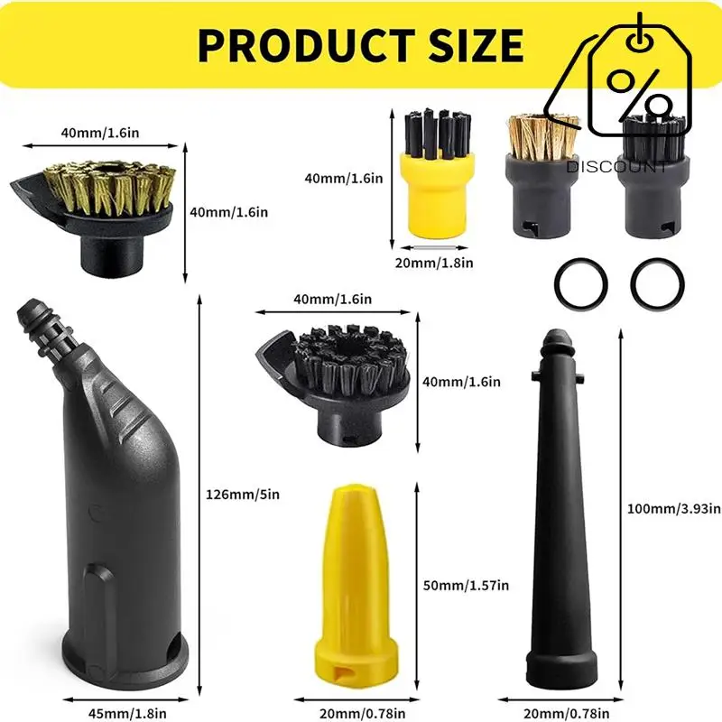 Accessories For Karcher Steam Cleaner SC1 SC2 SC3 SC4 SC5, Hand Nozzle Replacement Parts Set, Extended Nozzle-Y48A