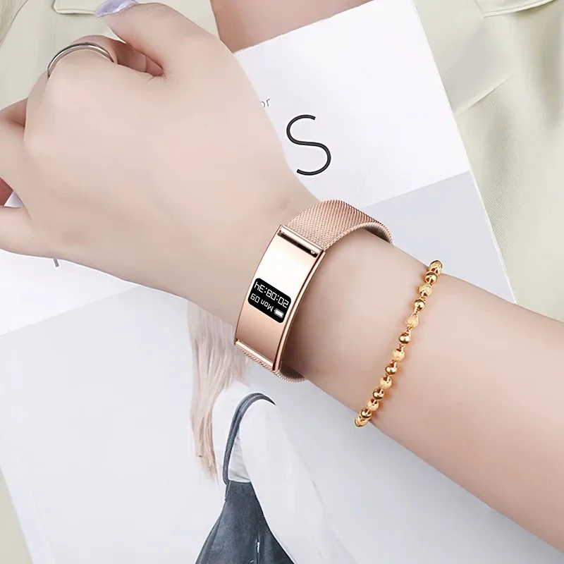 Ultra Thin Smart Watch Strap Heart Rate Blood Oxygen Sleep Pressure Monitor Multi-function Sports Step Counter Swim Fitness