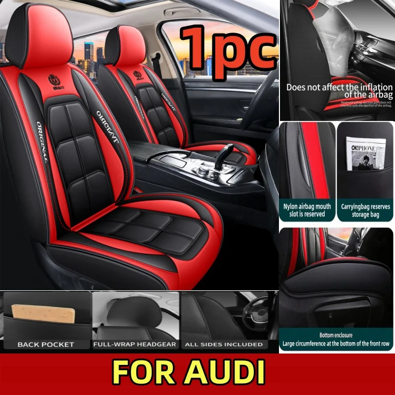 

ДЛЯ AUDI A5 2011-2025 Чехол на сиденье автомобиля, искусственная кожа, водонепроницаемый, износостойкий, мягкий и удобный чехол на сиденье с мышцами, 1 шт.