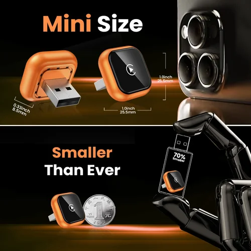 Imagen 2 del producto Adaptador inalámbrico Carplay inalámbrico Android Auto 2 en 1 Dongle Plug & Play bluetooth Wifi para Audi Porsche Benz Honda Peugeot Buick