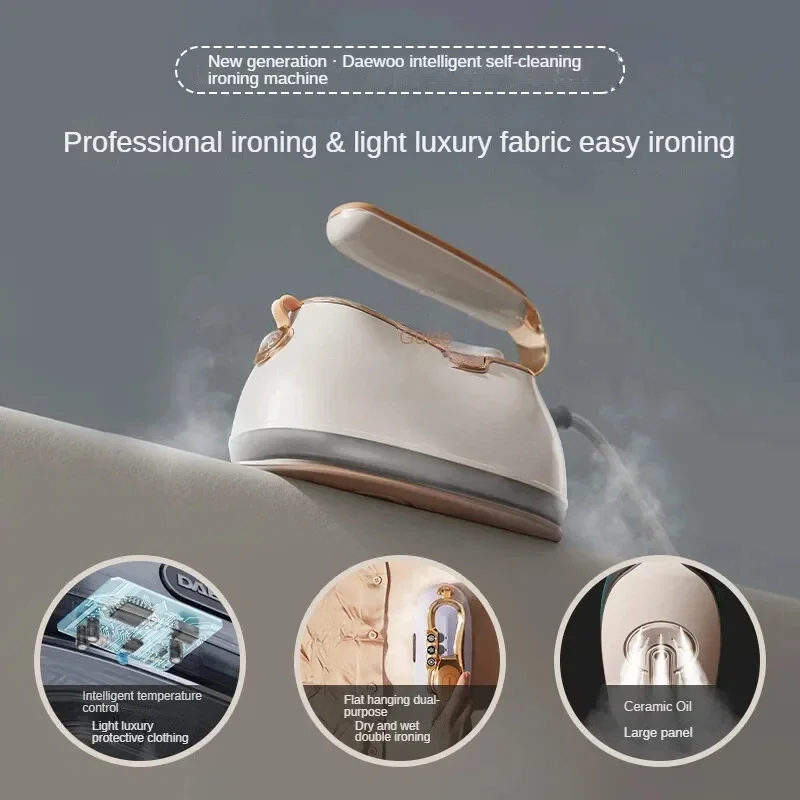 Portable and Powerful DAEWOO Garment Steamer for Travel and Home Use with Self-Cleaning and Anti-Bacterial Function HI-036