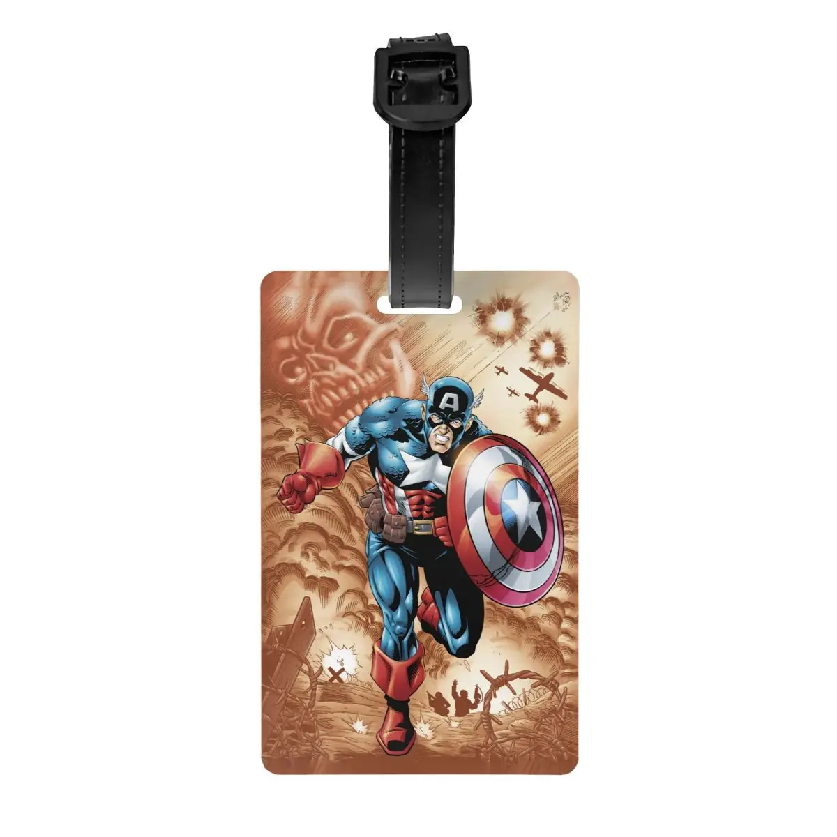 Custom Captain America Bagagelabel Voor Koffers Grappige Bagagelabels Privacy Omslag Naam ID-Kaart