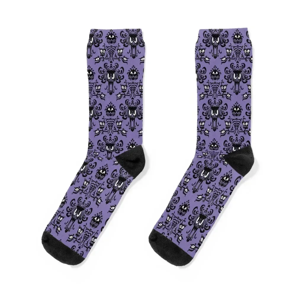 

Haunted Mansion Wallpaper Socks Run Crossfit men cotton high quality gym Socks Men Women's