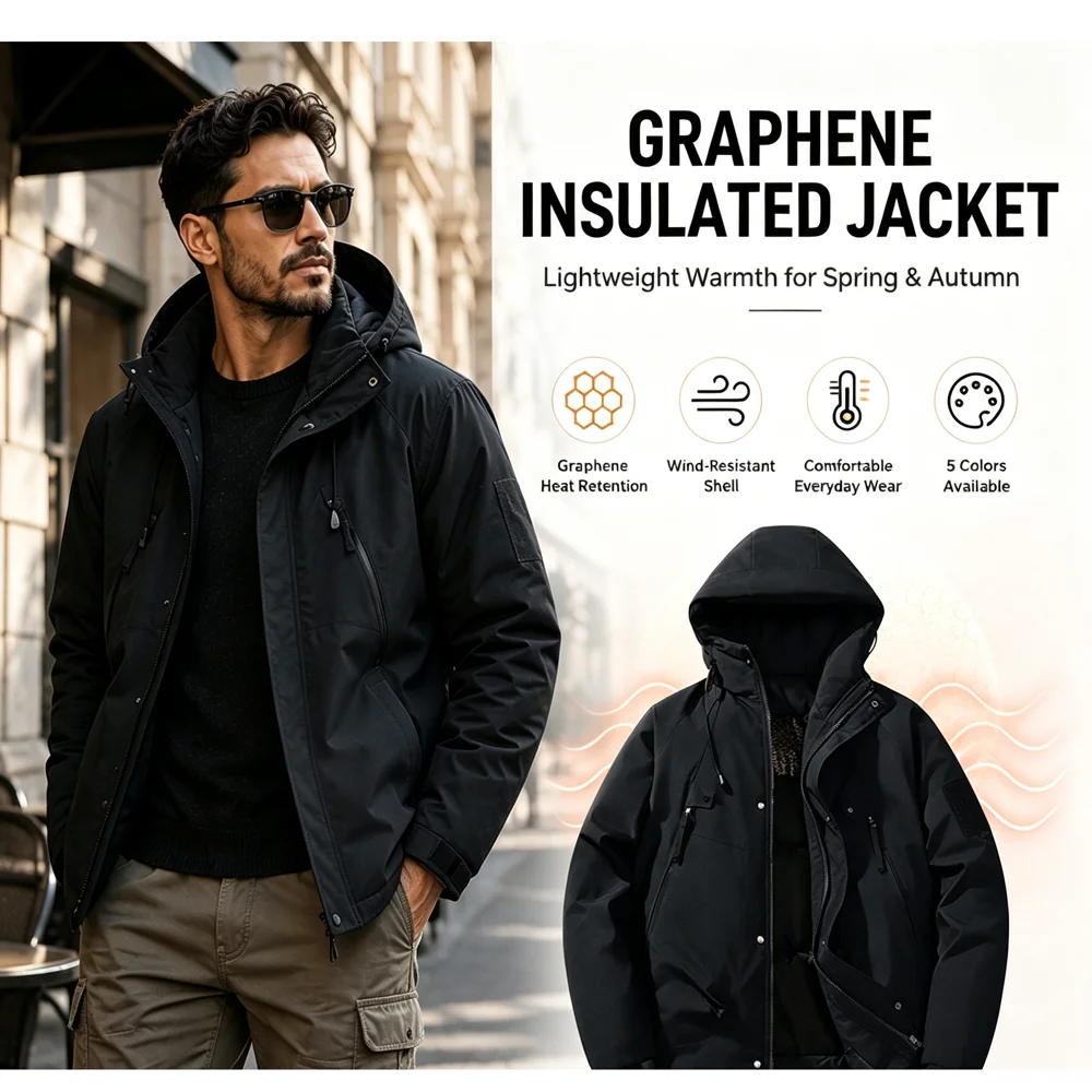 Autumn Winter Men Warm Hooded Parkas Fashion Men Cotton Thermal Windbreaker Padded  Coats Men Multi Pocket Ski Hiking Jackets