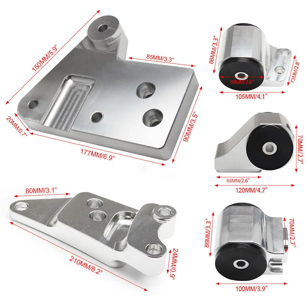 Soporte de montaje del motor para chasis K-Swap EK 96-00 Honda Civic K20 K24 K-Series