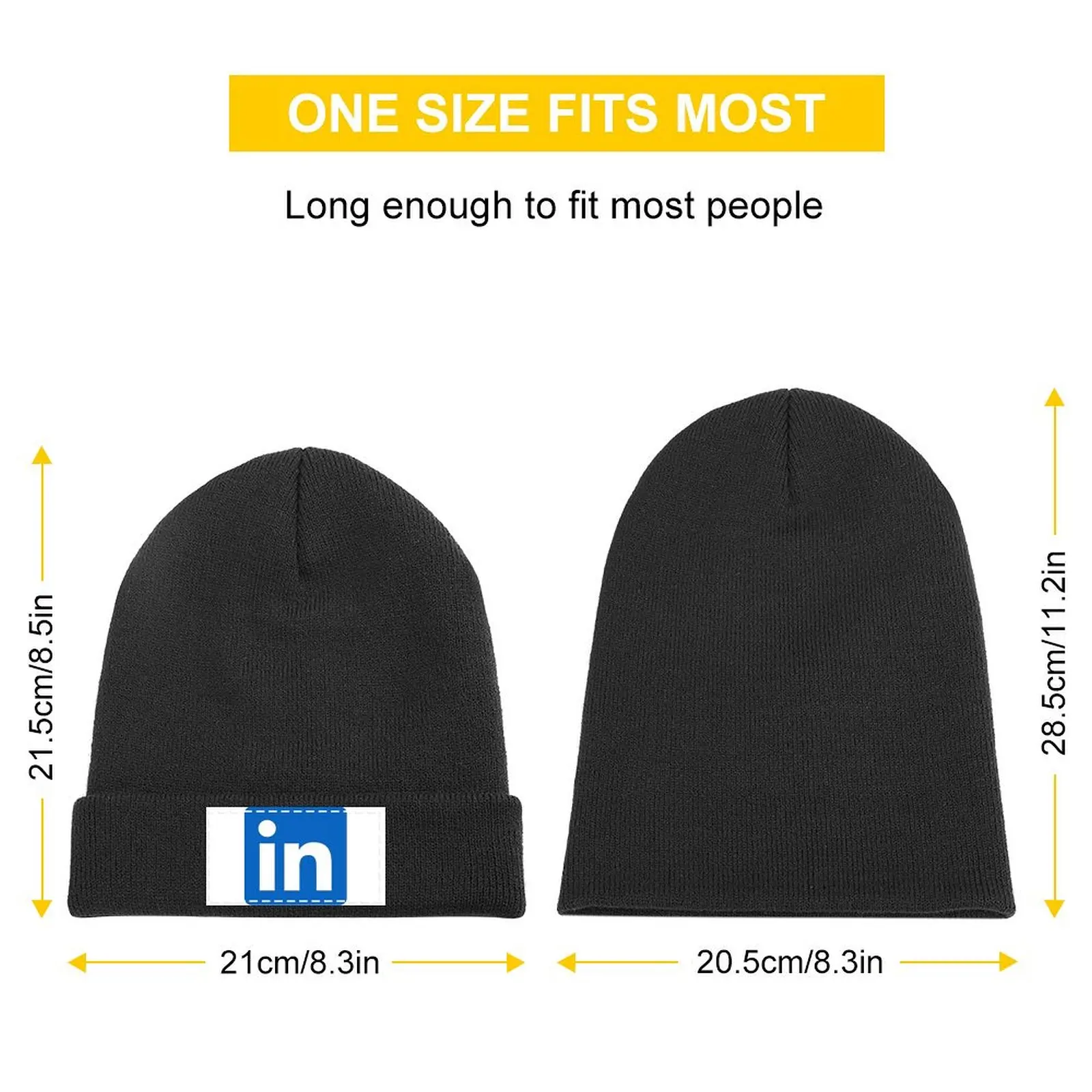 LinkedIn Corporation Logo Icon Gift for LinkedIn Fan Knitted Cap Cosplay cute For Girls Men's