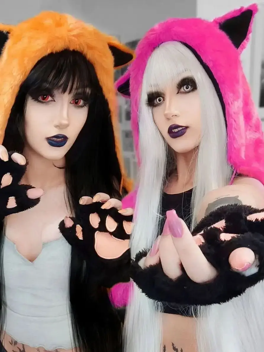Bio-Essenz 1 Paar Halloween-Kontaktlinsen für Augen Cosplay-Linsen Anime-Linsen Anime-Zubehör Linsen schwarze Linsen rosa Linse – Detail 9