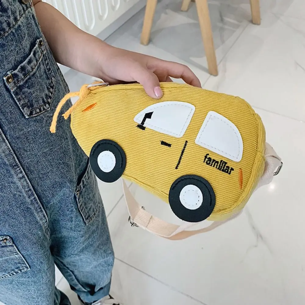 Coin Purse Cartoon Car Shoulder Bag Polyester Adjustable Kindergarten School Bag Breathable Children Handbags Kids' Gift