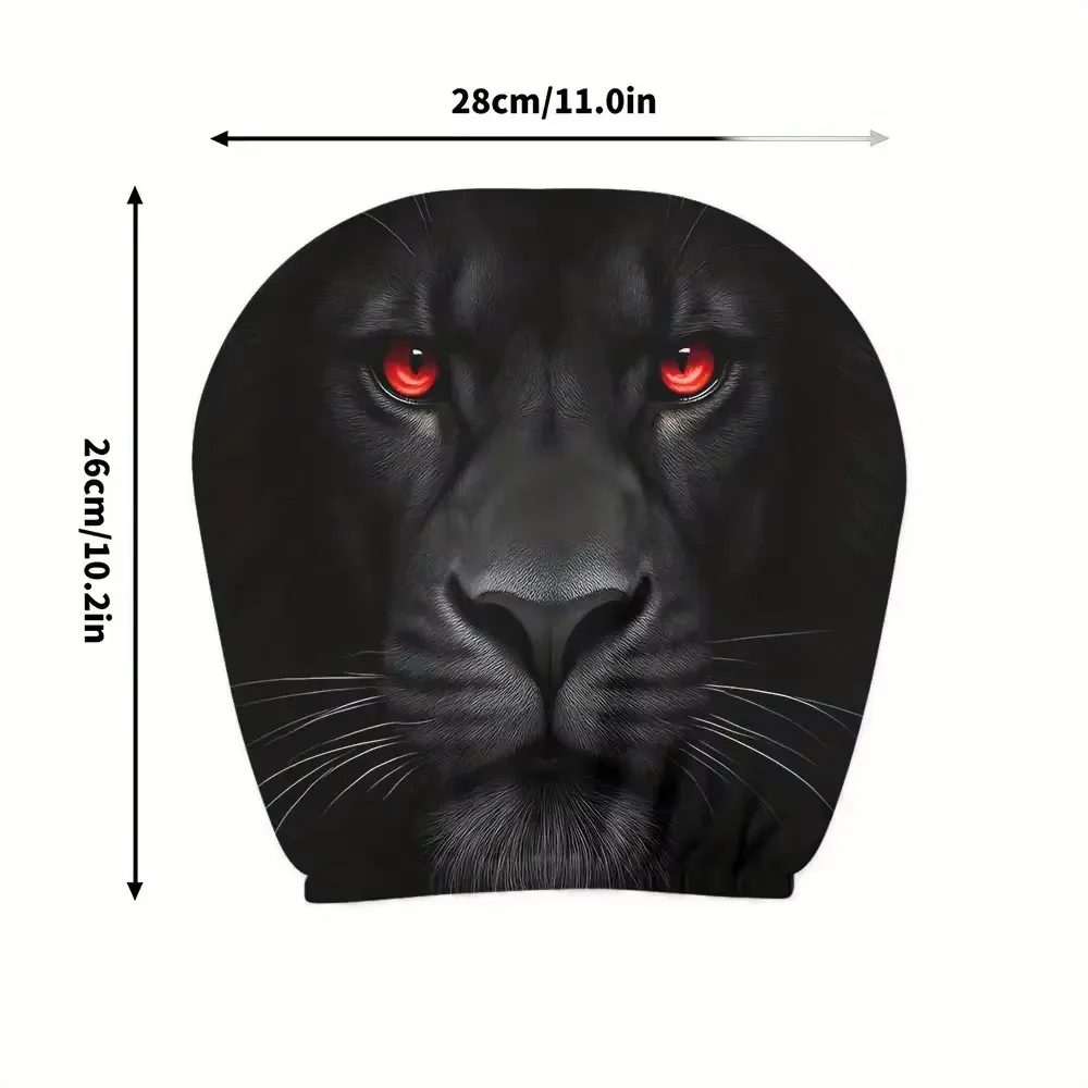 2PCS Universal Fit Double-Sided Print Car Seat Head Protector Ferocious Animal Designs Cars Headrest Covers for Cars Vans Trucks