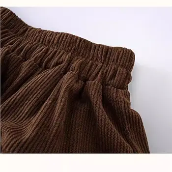 Girls Corduroy Pleated Skirt 4 2025 Autumn and Winter New Girls Corduroy Skirt Children Trendy Cake Skirt Pleated Skirt with Safety Pants 4