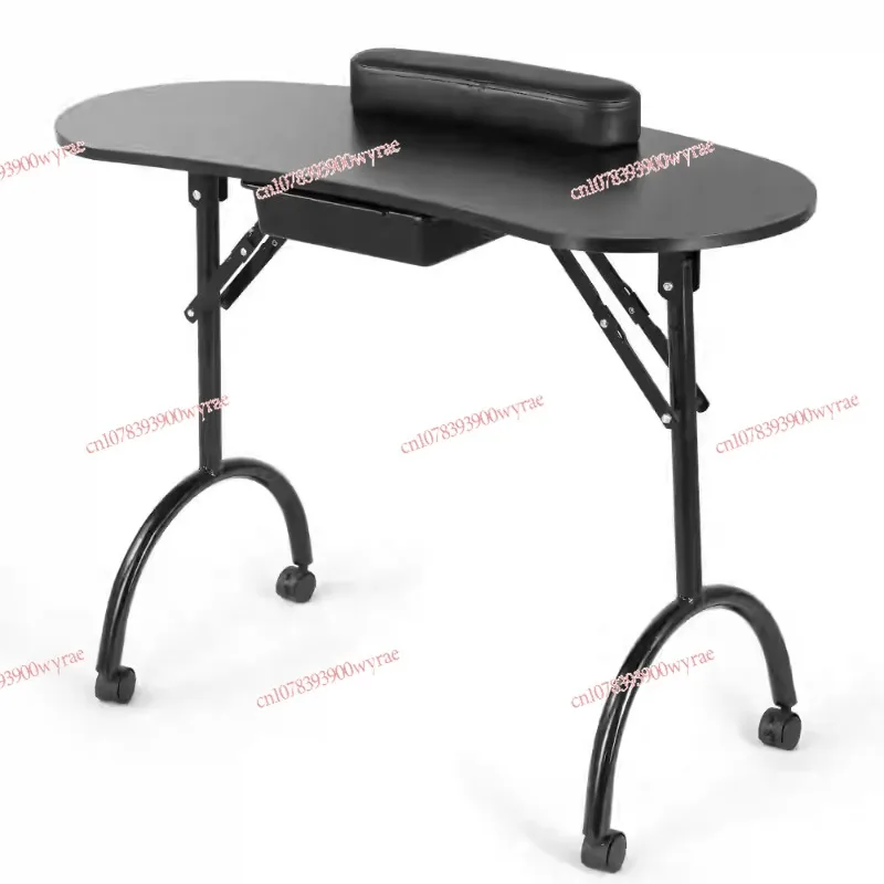 Nail Beautician Desk with Lockable Wheels & Bag  Salon    Folding Manicure Table