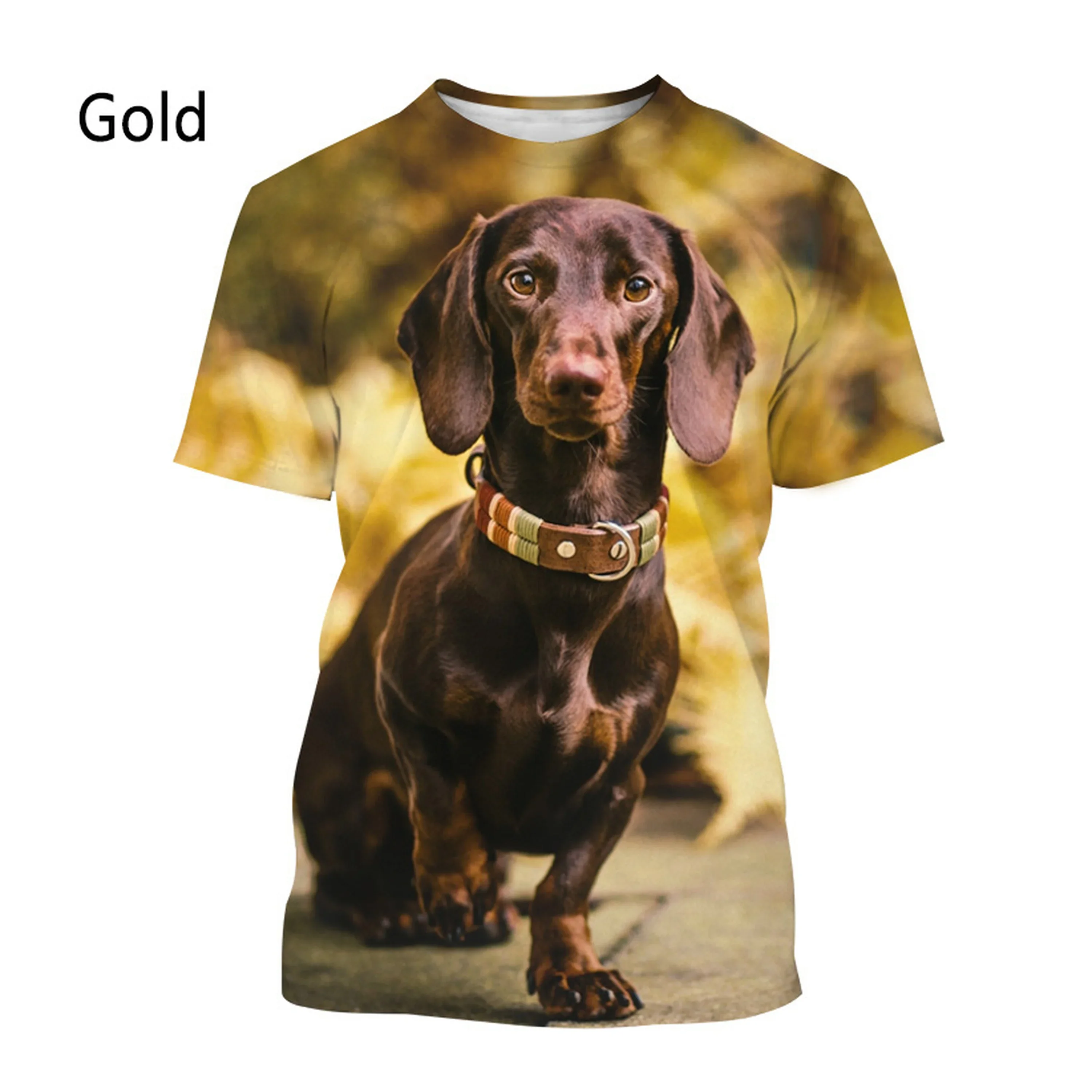 

2025 New Fashion Dachshund 3D Printed Kids T-shirt Men's and Women's Casual Short-sleeved T-shirt Graphic T Shirts Men Clothing