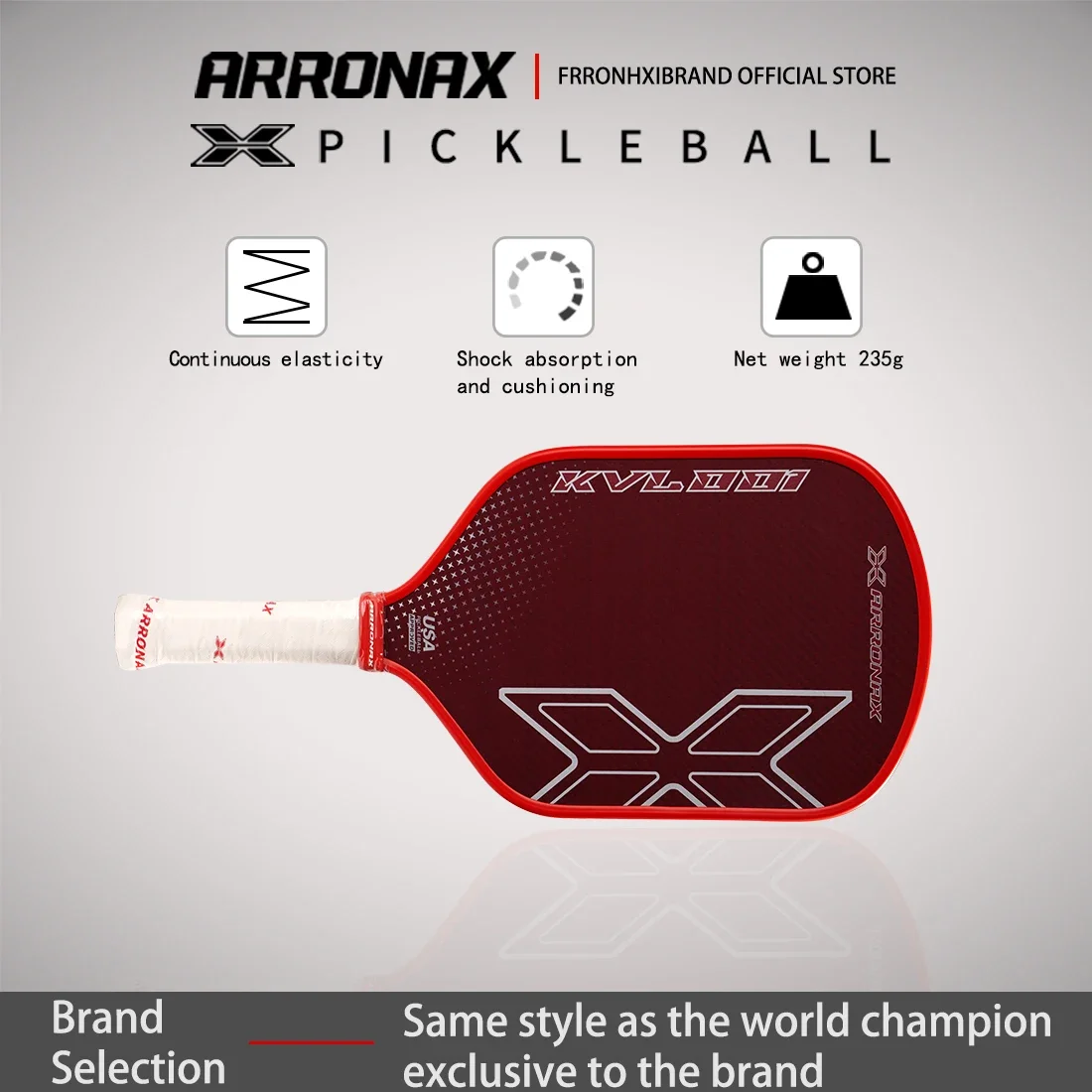 ARRONAX Thermoformed Pickleball Paddle Raw Red Aramid Fiber Pickle Balls Racket 16MM  Elongated Hybrid Foam Edge