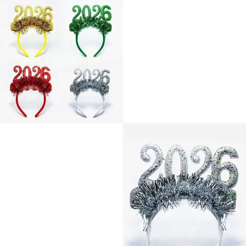 

652F 2026 Glitters Hairband Breathable Fabric Headwear Party Decoration Accessory