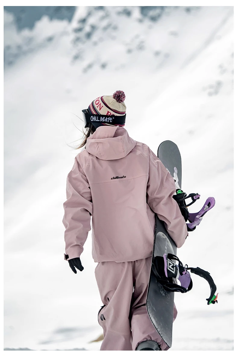 John Snow 2026 Ski-Jacke & -Hose im amerikanischen Stil, Unisex, wasserdicht, thermisch, Snowboard-Mantel, lockere Passform, Wintersport für Herren und Damen – Detail 28