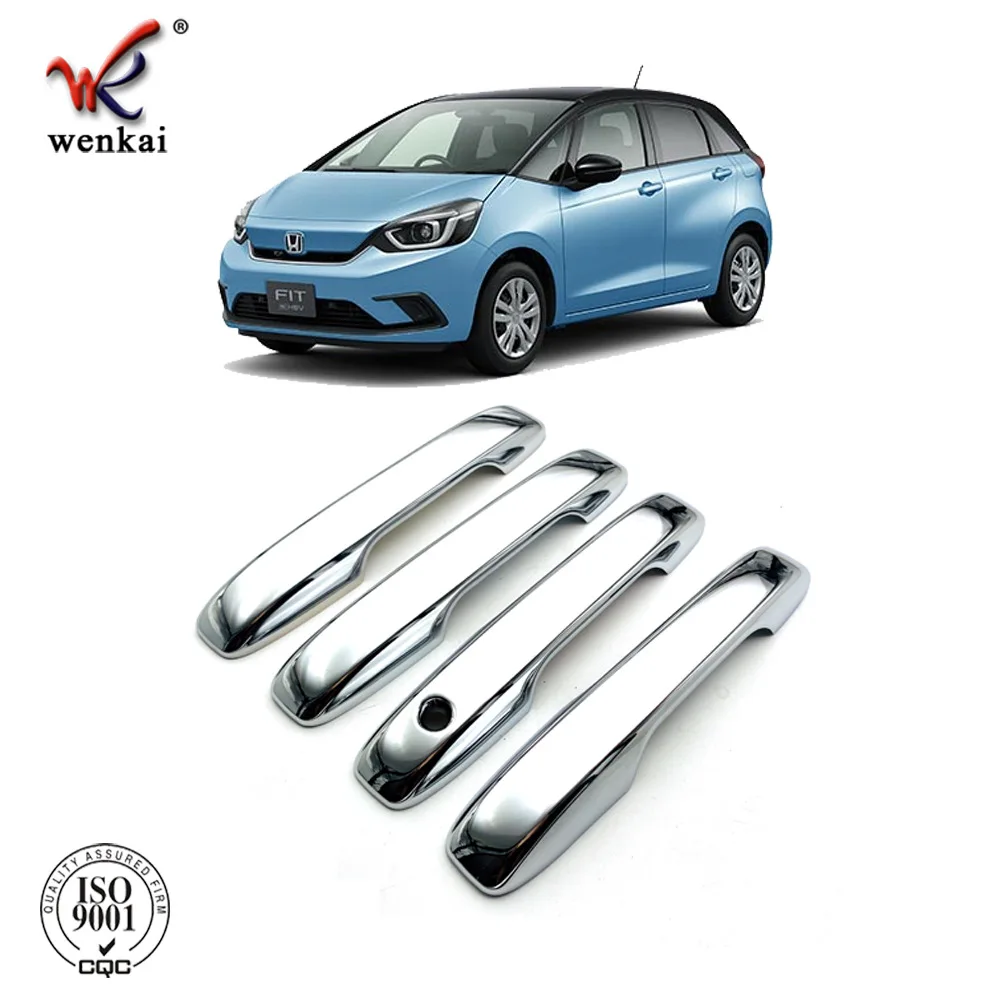 

For Honda Fit Jazz GR 4th Generation 2020-2024 ABS chrome Outer Car Body Door Cup Bowl Handle Doorknob Cap Trim