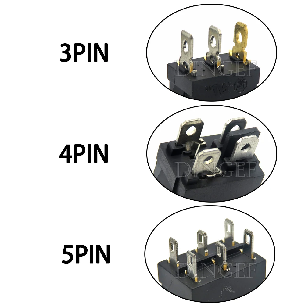 1PCS Switch ON-OFF KCD1 15*21mm 2PIN 3PIN 4PIN 6PIN Ship Type Switch 6A 250V 10A 125V 15X21 Rocker Switch power Switch