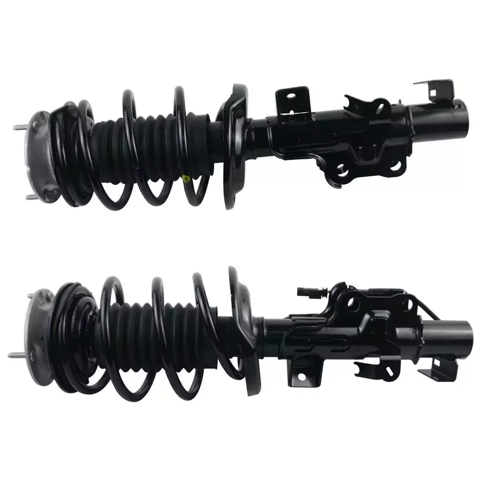 Pair Left+Right Front Shock Absorber Assys for Cadillac CTS w/ Electric 2014-20