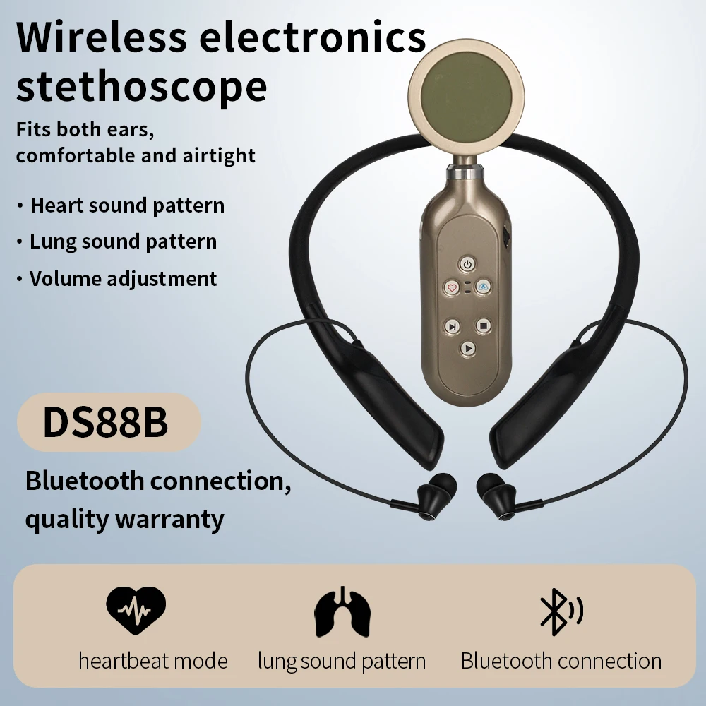 DS88B Medical Core Wireless Electronic Bluetooth Stethoscope For Medical Students Children Noise Reduction Health Care