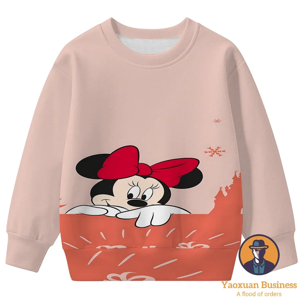 

New Trendy 2025 Disney Mickey Mouse 3D Crew Neck Sweatshirt Kids Teens Boys Girls Cartoon Print Autumn Winter Best Selling Hot