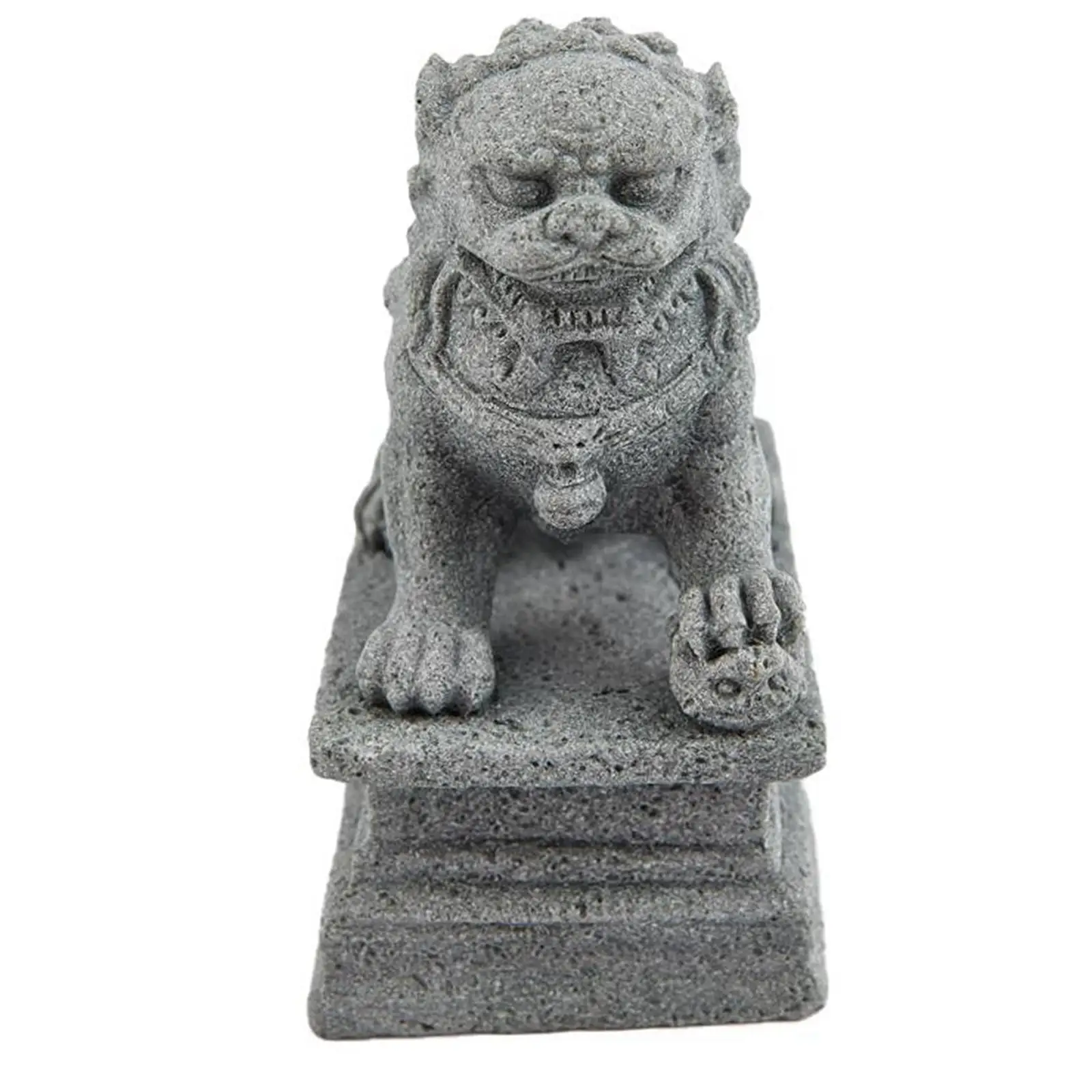 Chinese Pcs Lions Statues Garden Sculptures Landscape Sandstone Decor