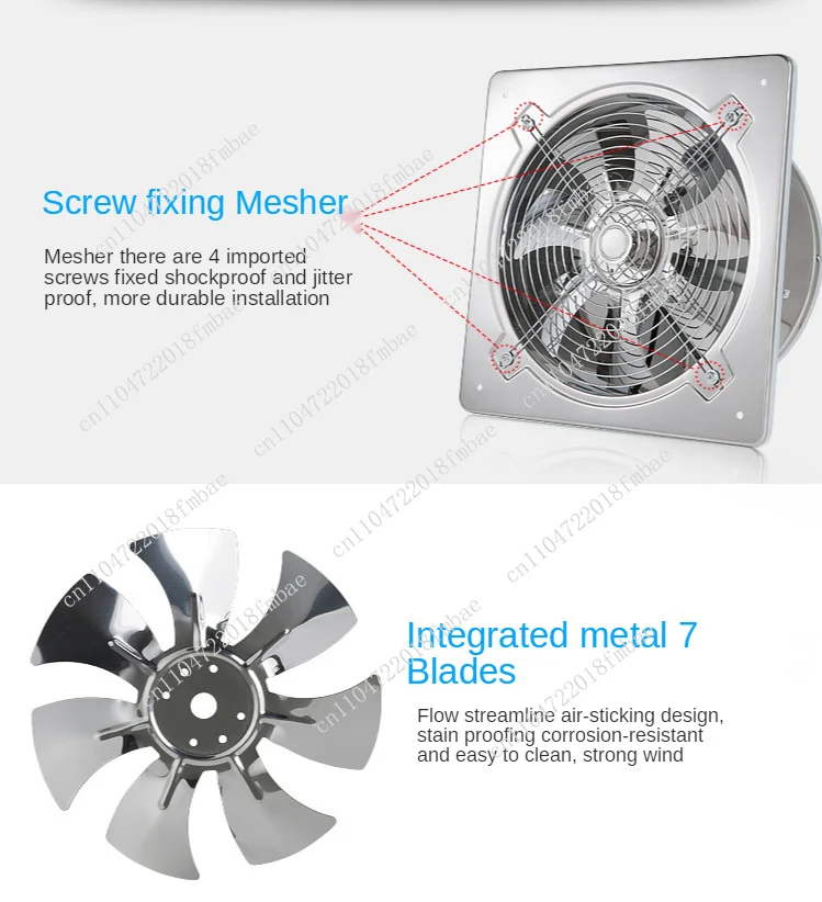 Ventilation Fan for Bathroom/Kitchen/Window 6