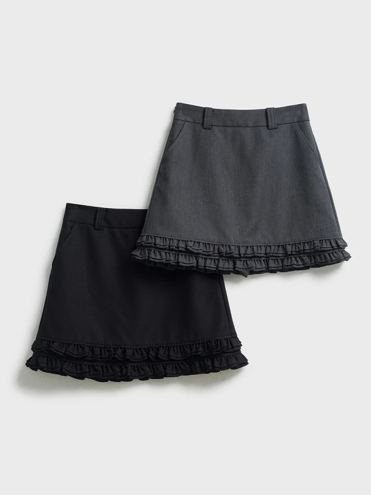 

Юбка-брюки Ji Qirui Princ on the Run с высокой талией, А-силуэт, защита от просвечивания, 3D крой, модные, молодежные