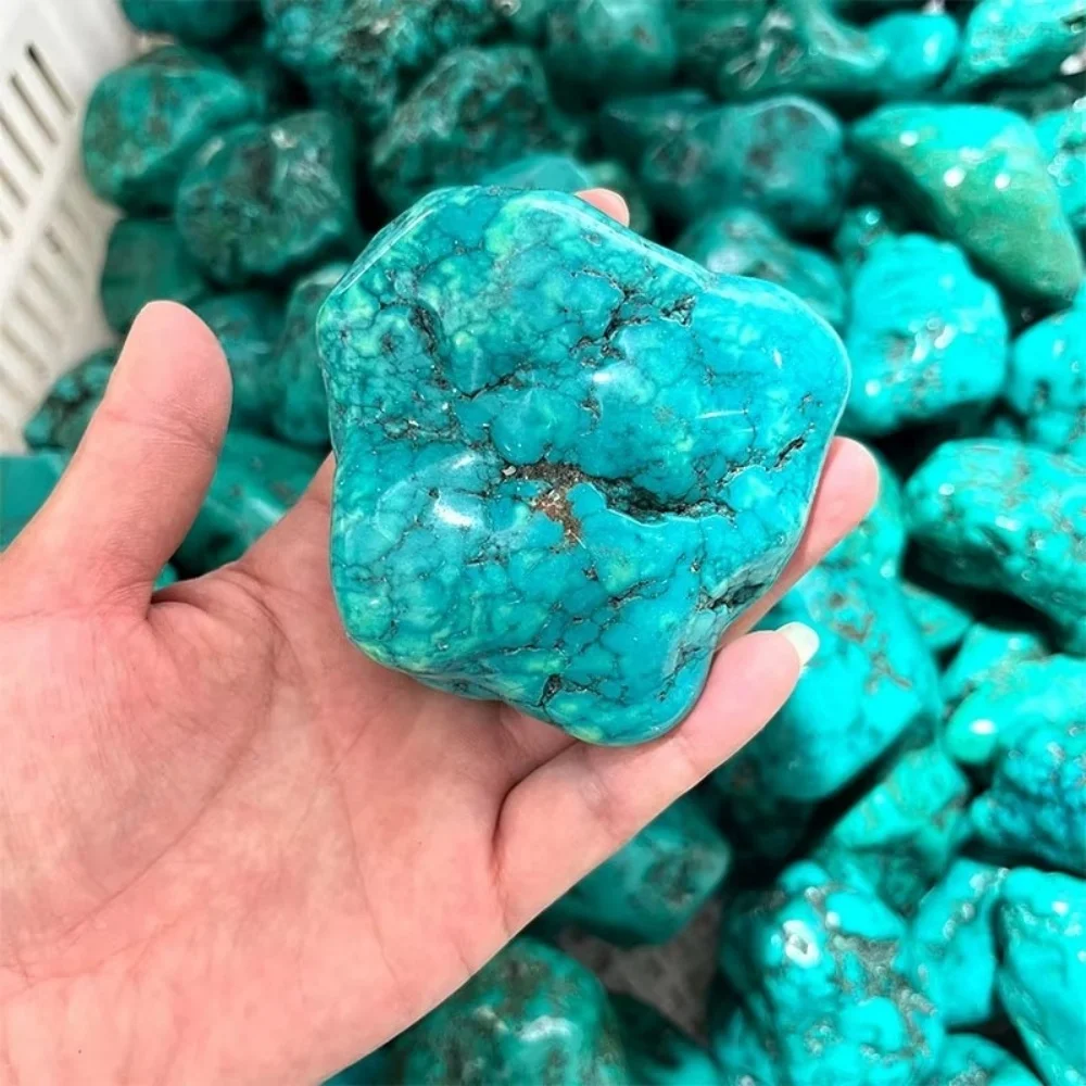 Natural Turquoise Rough Stone Blue Green Turquoise Raw Mineral Specimen Reiki Healing Energy Crystal Home Decoration & Hand DIY