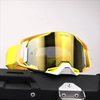 1 Uds. Gafas de moto multicolores de liberación rápida: antivaho, todoterreno, casco apto para ciclistas euroamericanos