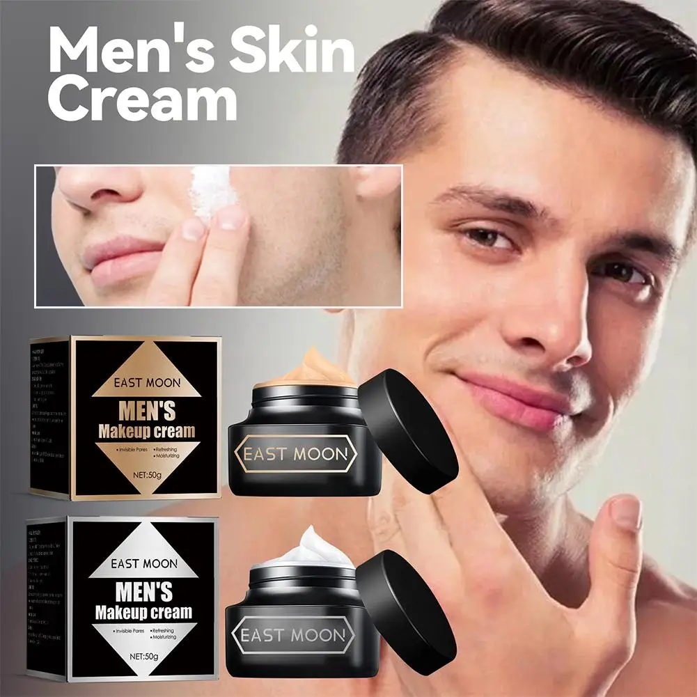 Men's Makeup Cream Left Face Concealer Acne Marks Brightening Moisturizing Cream Isolation Cream Male Right Color