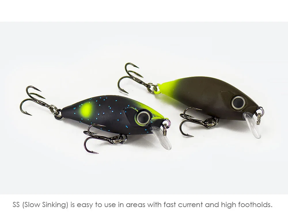 COUNTBASS Langsam sinkender Minnow 43 mm 1-3/4" 4,8 g 3/16 oz. Wobbler HardBait Plug Angelköder La Peche Au Leurre – Detail 9