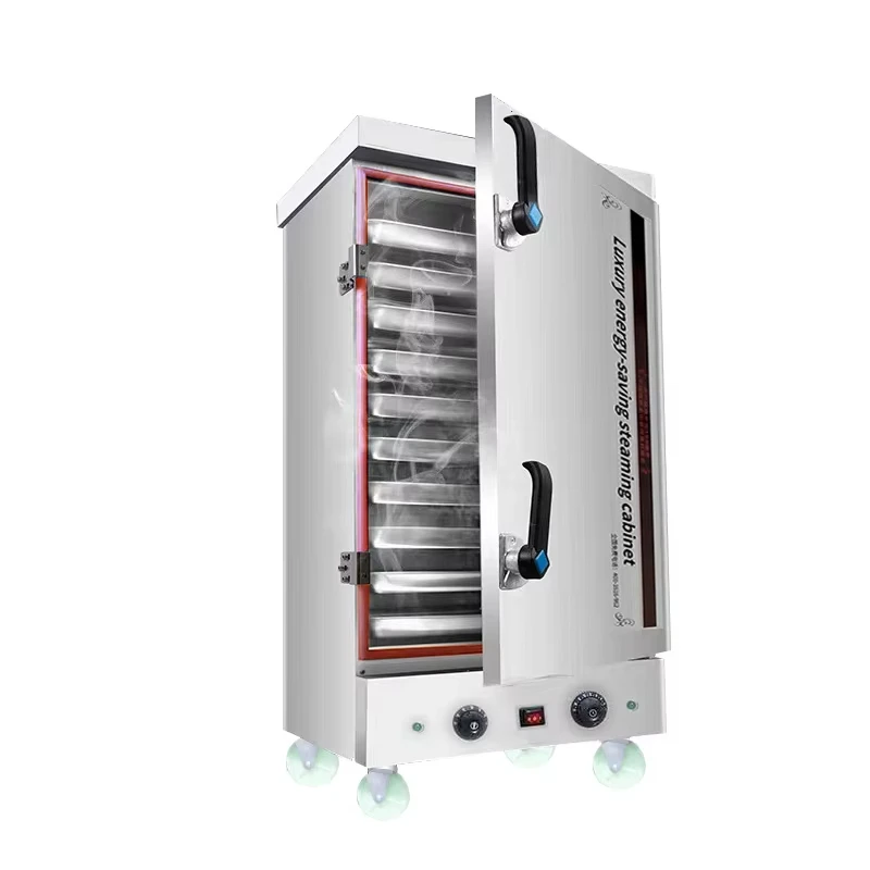 Professional Electric Steamer Cart With Engine 1 Year Warranty Automatic Kitchen Cooking Utensils