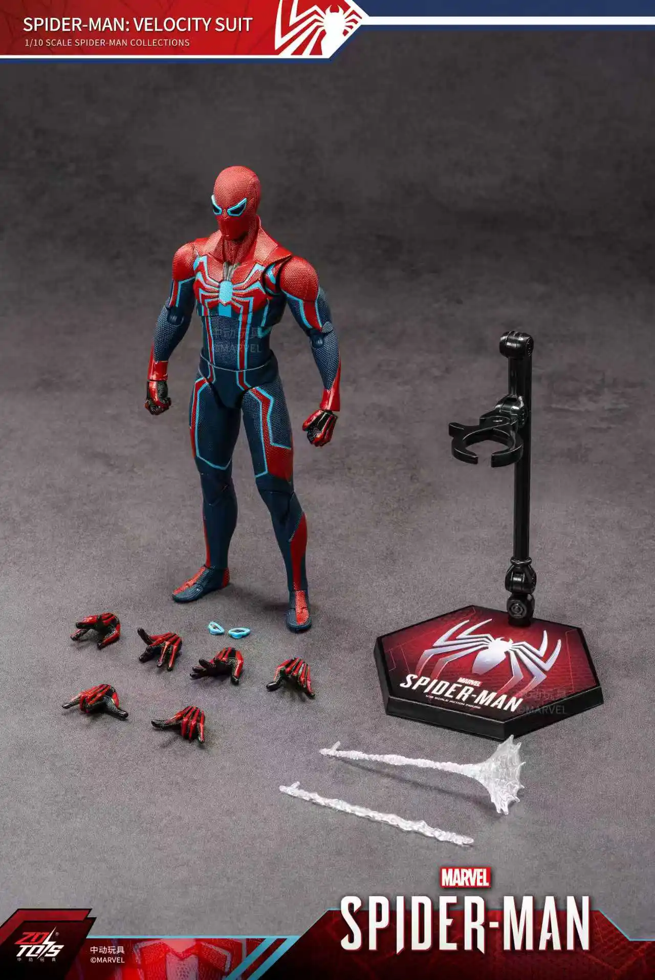 ZDTDS Original Spider Man Velocity Suit ADVANCED SUIT 1/10 Iron Spider Marvel legends Peter Parker Model Action Figure Toy Gift view 4