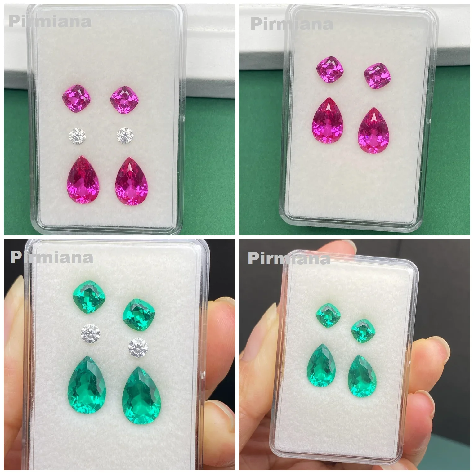 

Pirmiana 10.80ct Hot Pink Lab Sapphire Loose Gemstone Set for DIY Jewlry Earrings Design